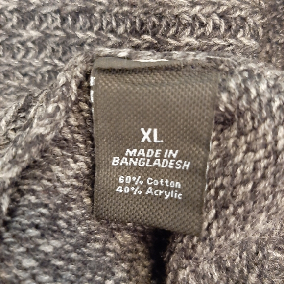 Marc Anthony Men’s ¼ Zip Luxury Heavy Knit Sweater – Black Heather Size XL (NWT) - Picture 4 of 5